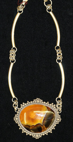 Z Artie Yellowhorse - Navajo Jewelry<br>Necklace Natural Simbircite/Simbercite